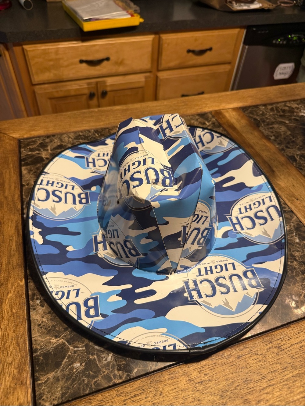 Busch Light Blue Camo Party Cowboy Hat - Unbranded